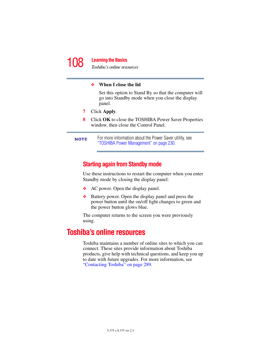 Toshiba’s online resources | Toshiba F25Series User Manual | Page 108 / 345