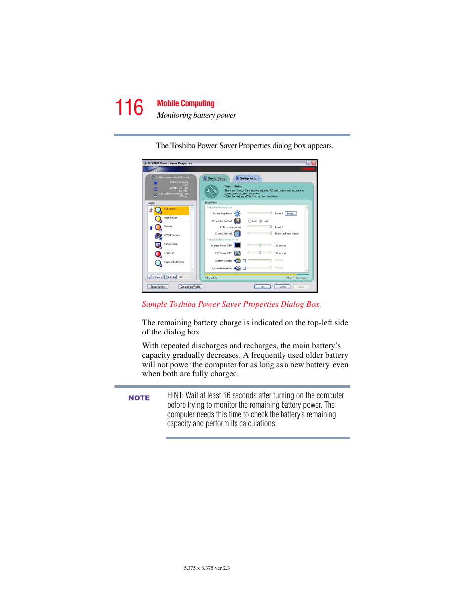 Toshiba F25Series User Manual | Page 116 / 345