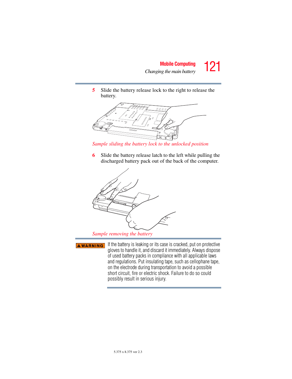 Toshiba F25Series User Manual | Page 121 / 345