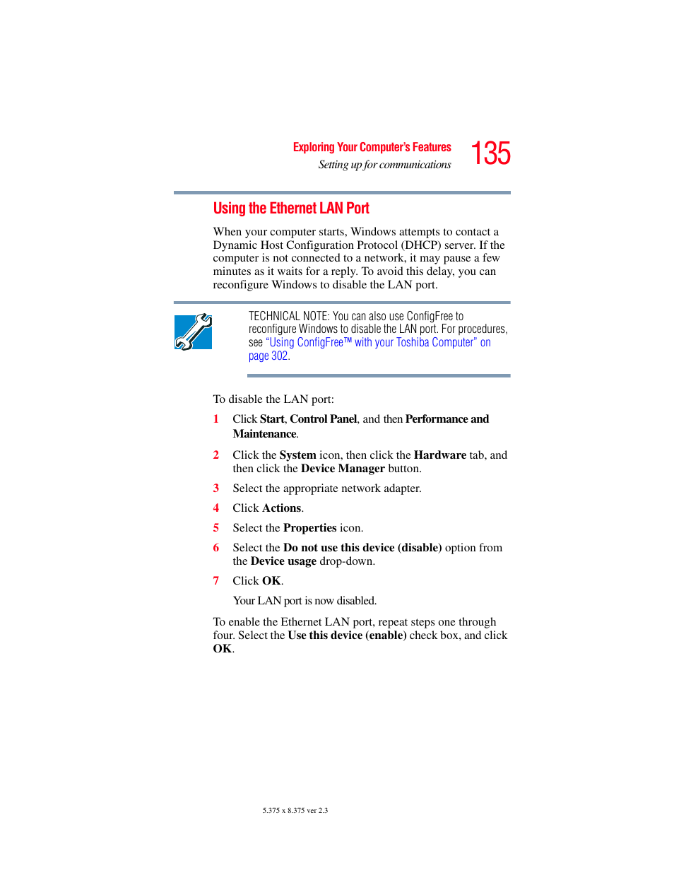 Toshiba F25Series User Manual | Page 135 / 345