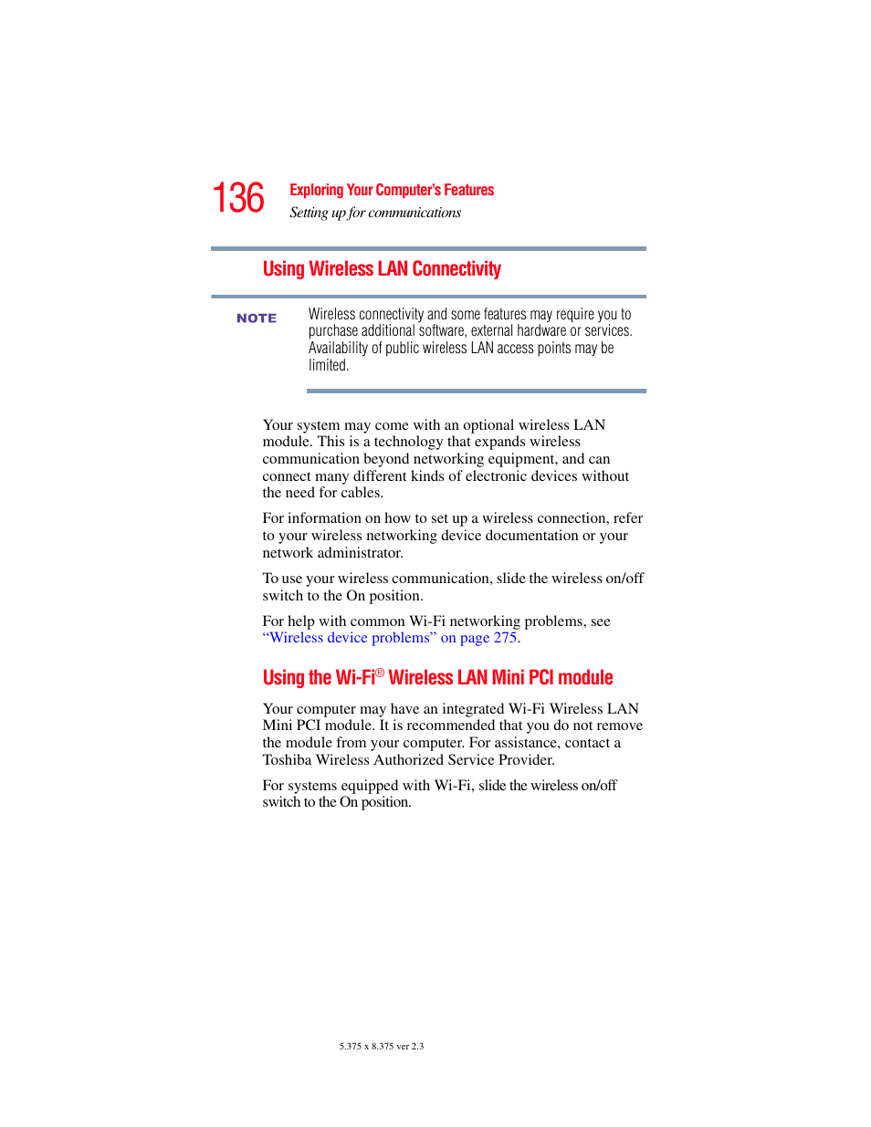 Toshiba F25Series User Manual | Page 136 / 345