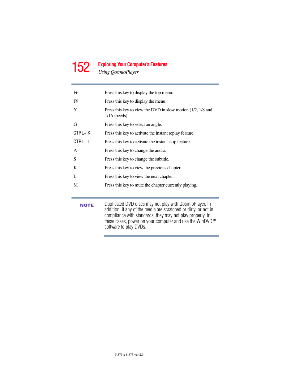 Toshiba F25Series User Manual | Page 152 / 345