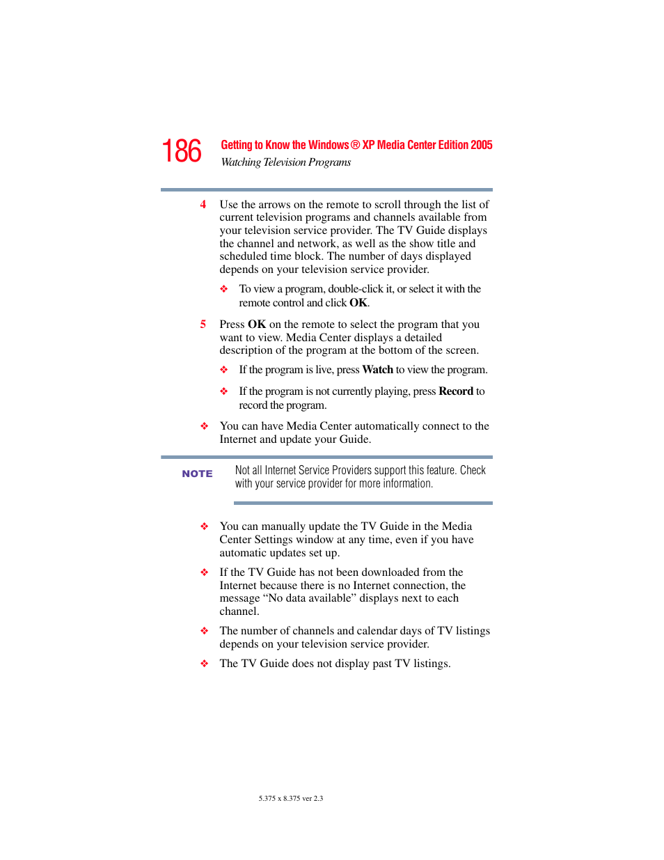 Toshiba F25Series User Manual | Page 186 / 345