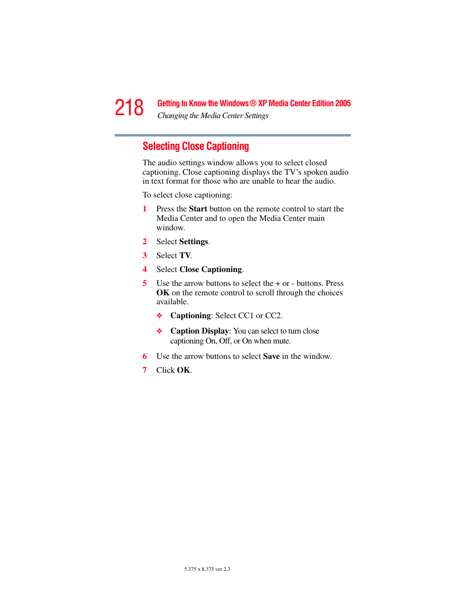 Toshiba F25Series User Manual | Page 218 / 345