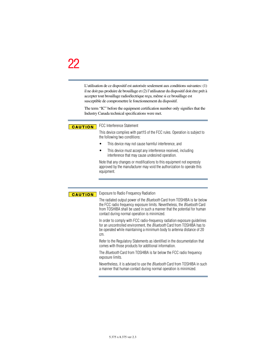 Toshiba F25Series User Manual | Page 22 / 345