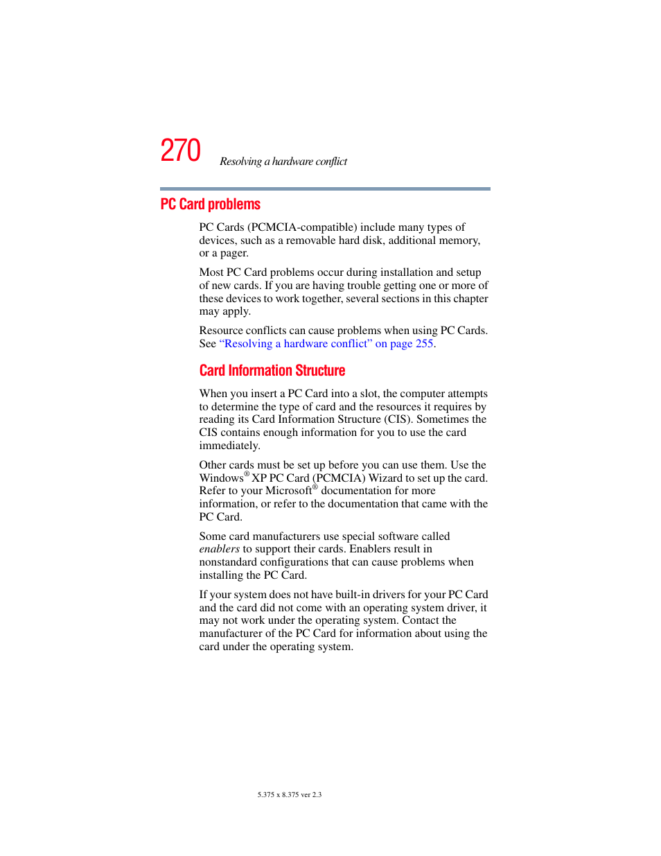 Pc card problems | Toshiba F25Series User Manual | Page 270 / 345