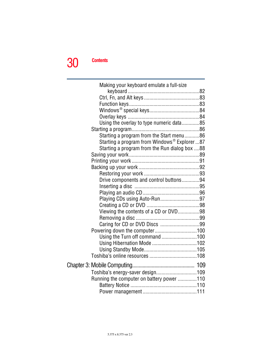 Toshiba F25Series User Manual | Page 30 / 345