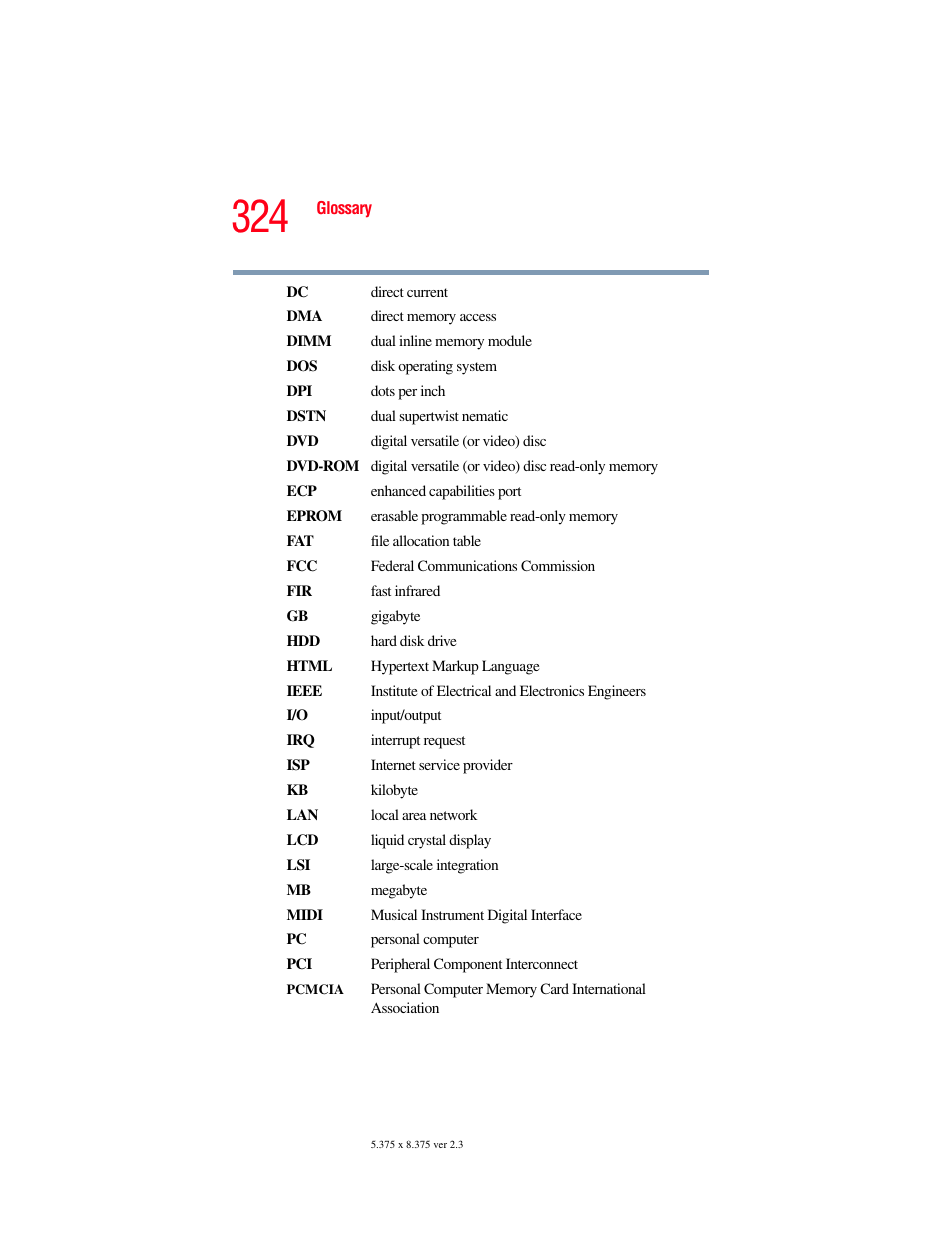 Toshiba F25Series User Manual | Page 324 / 345