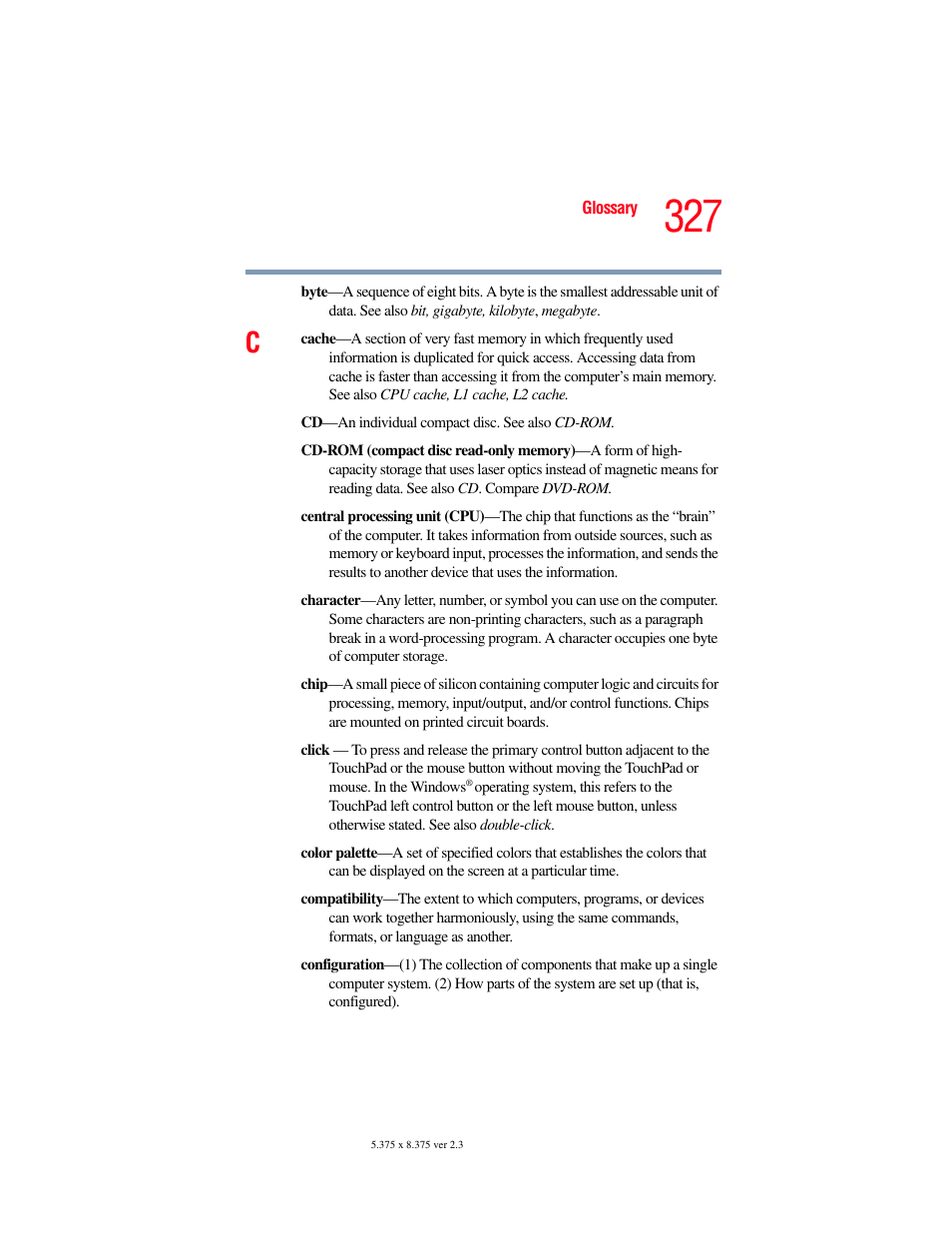 Toshiba F25Series User Manual | Page 327 / 345