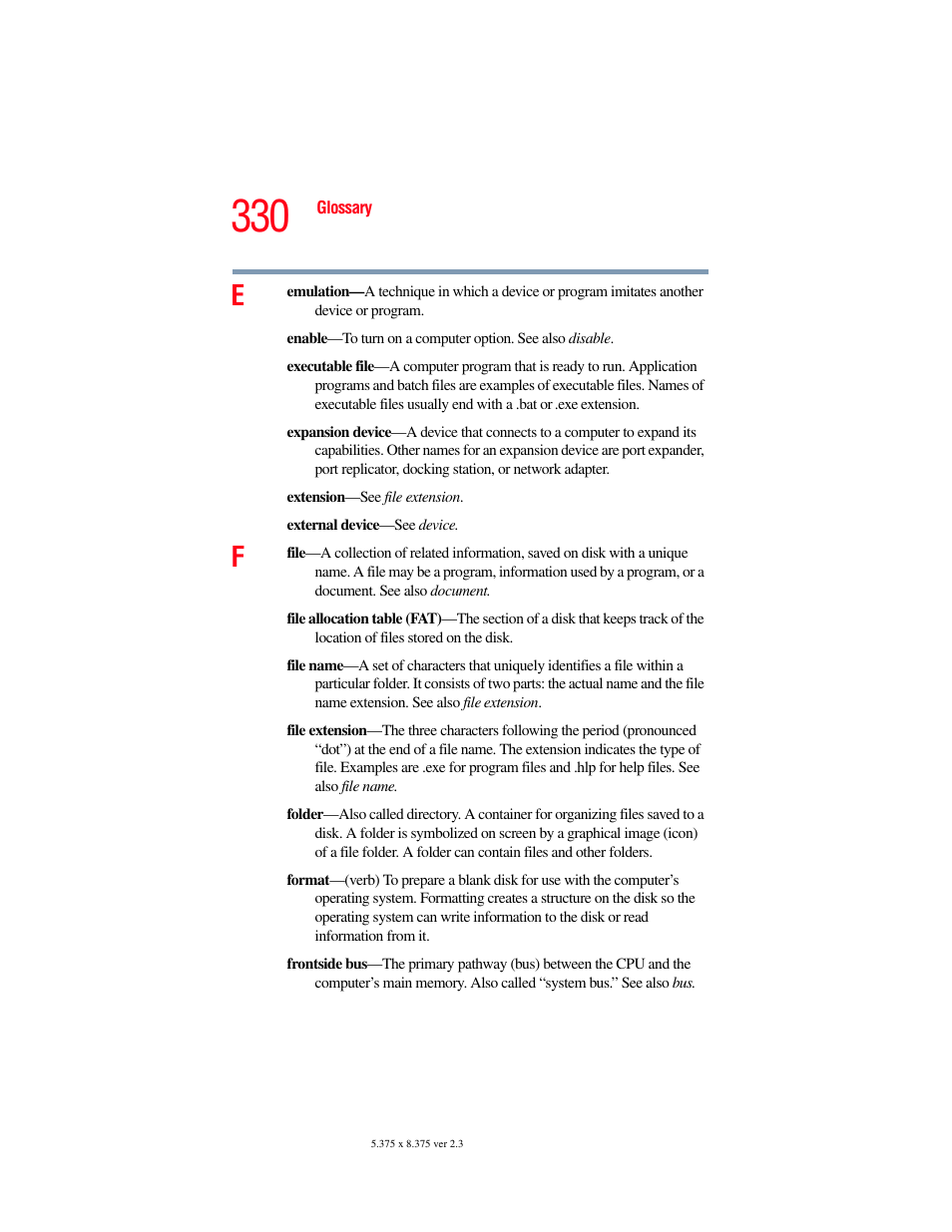 Toshiba F25Series User Manual | Page 330 / 345