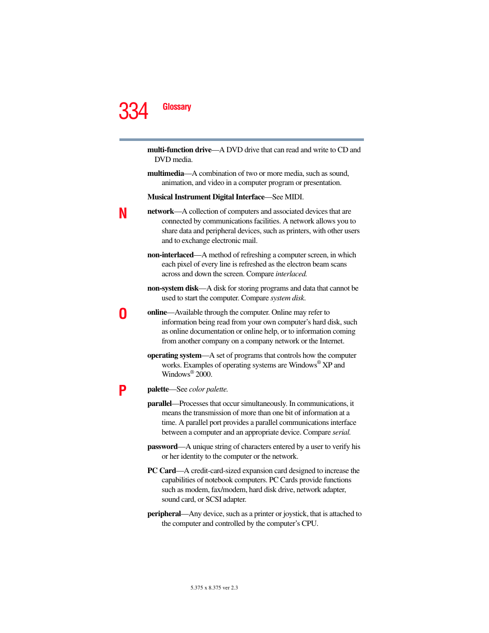 Toshiba F25Series User Manual | Page 334 / 345