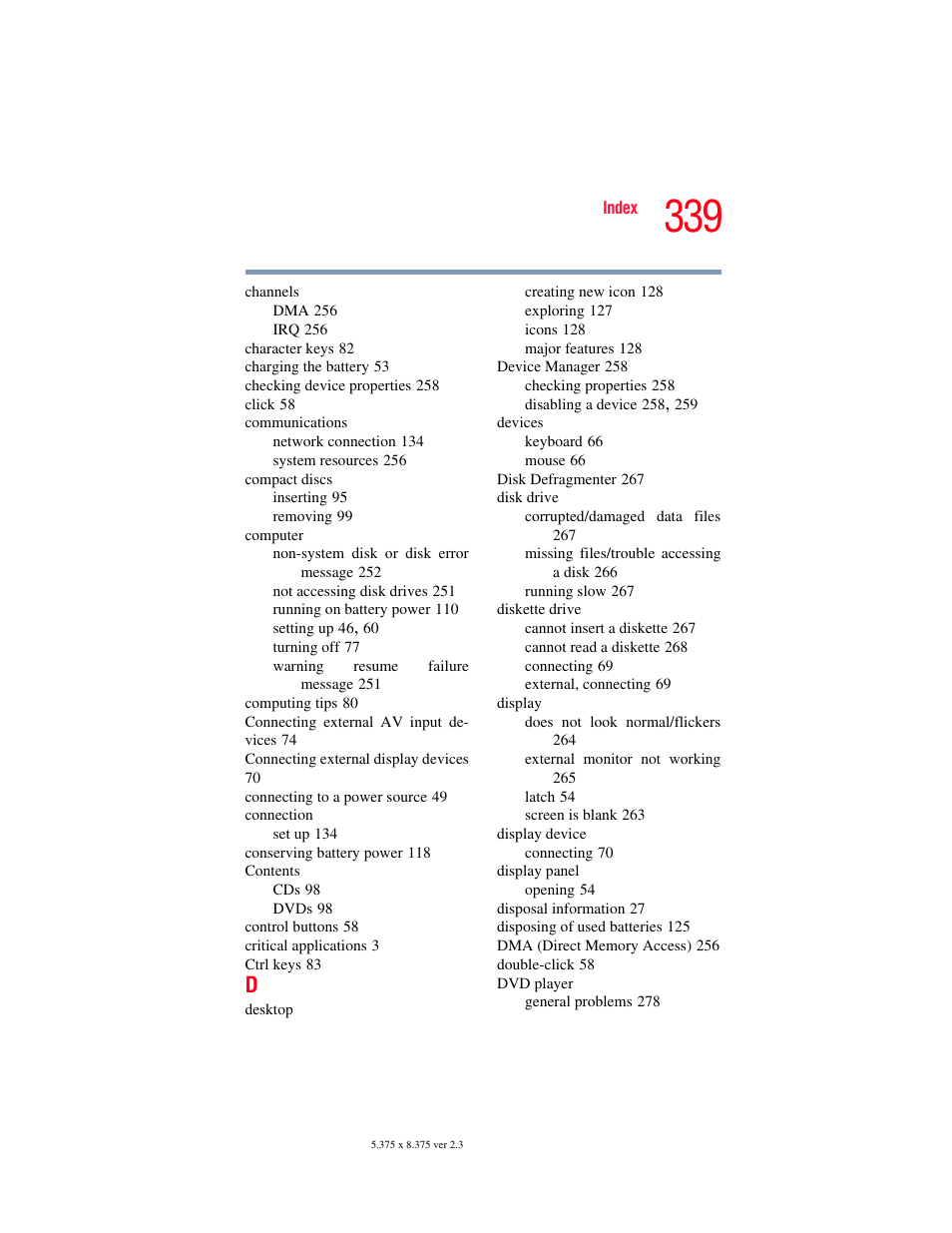 Toshiba F25Series User Manual | Page 339 / 345