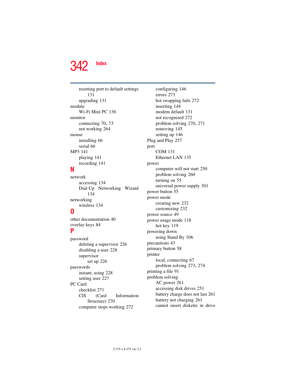 Toshiba F25Series User Manual | Page 342 / 345