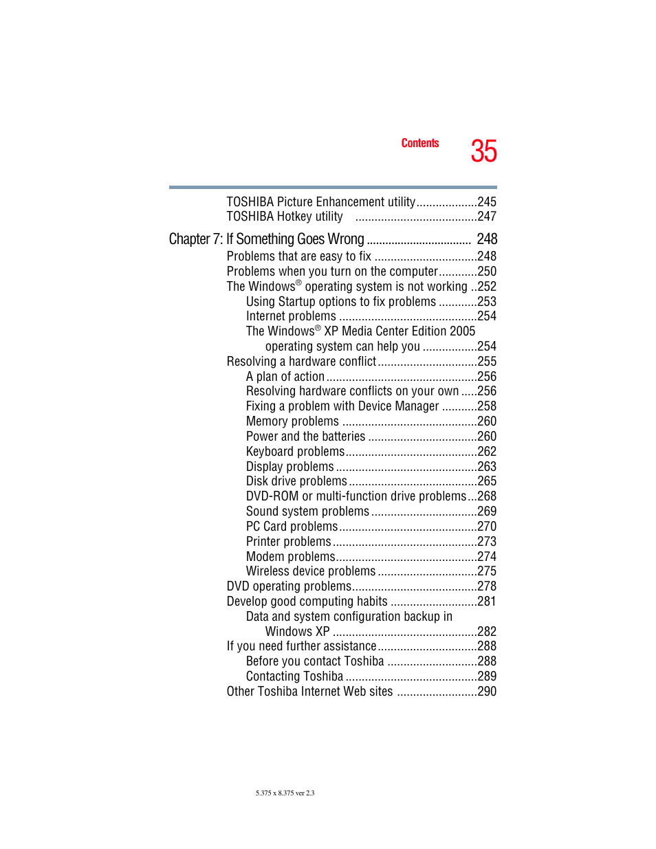 Toshiba F25Series User Manual | Page 35 / 345