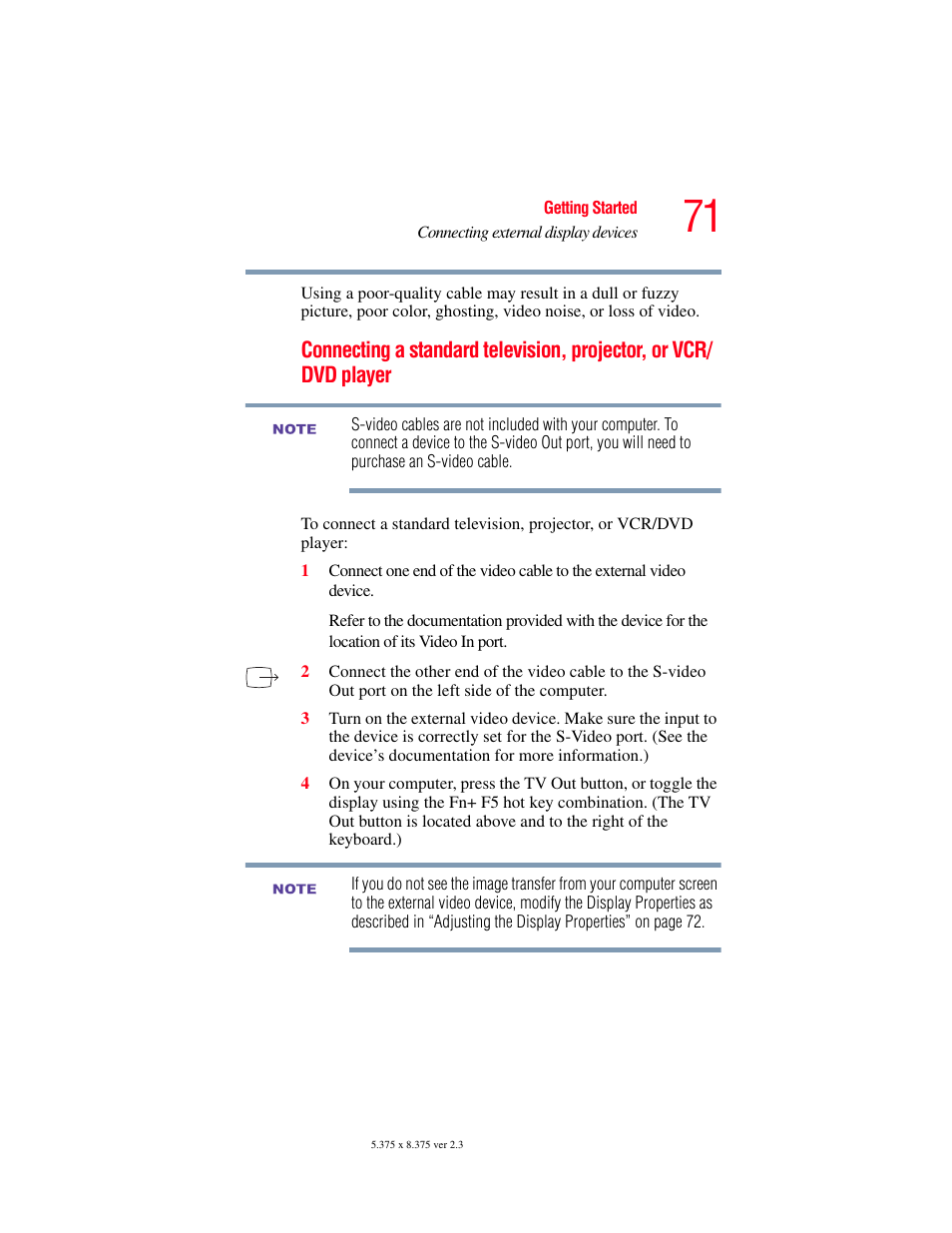 Connecting a | Toshiba F25Series User Manual | Page 71 / 345