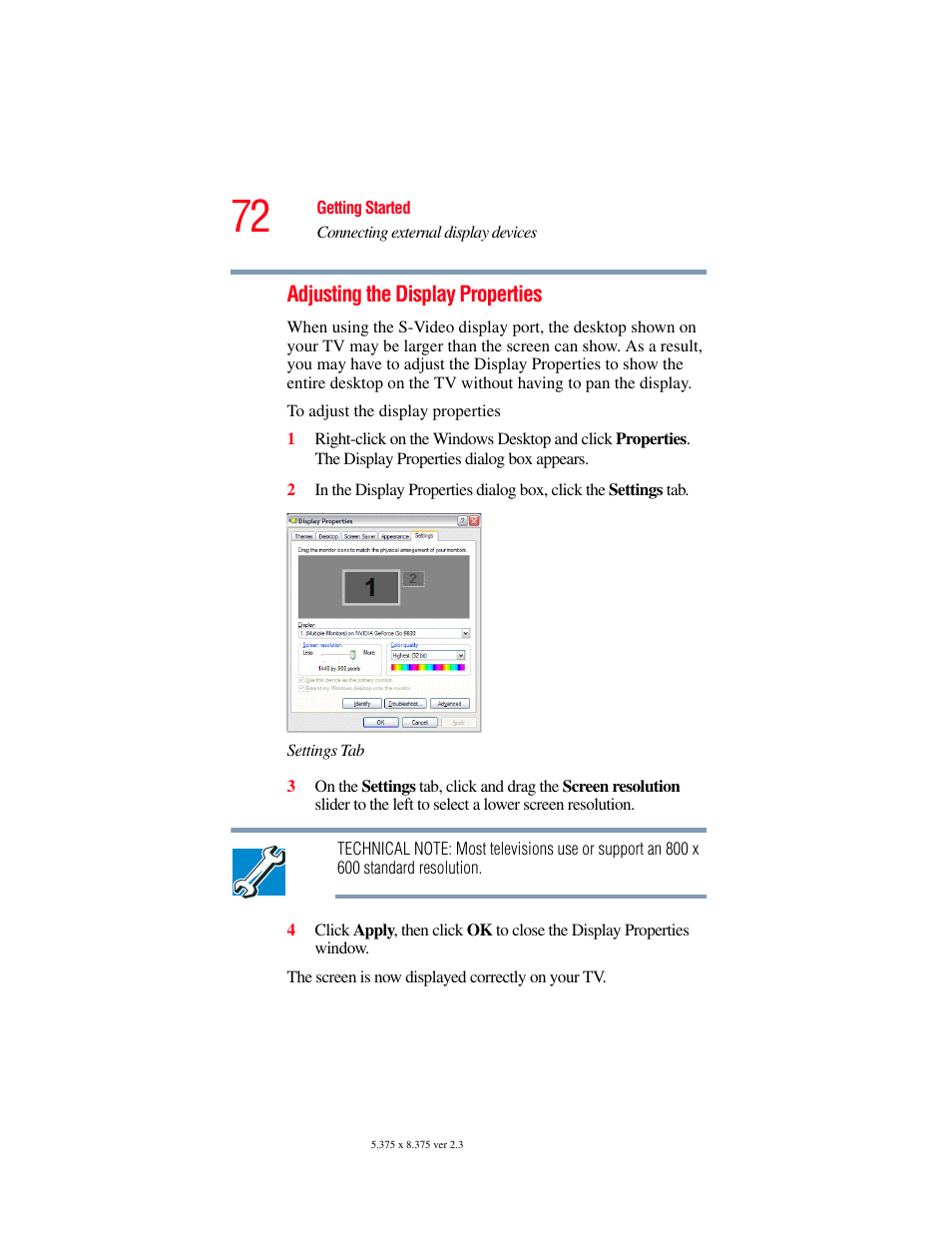 Toshiba F25Series User Manual | Page 72 / 345