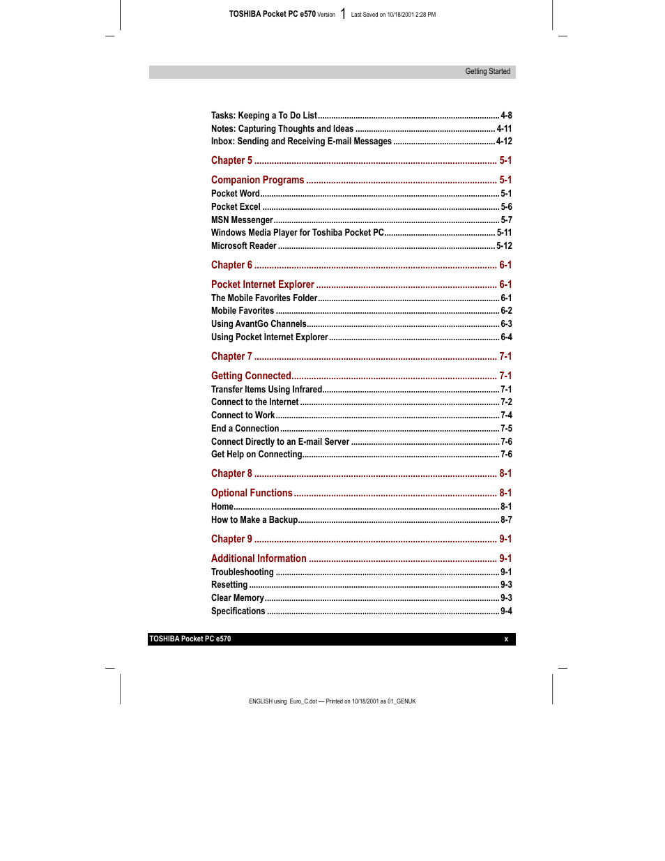 Toshiba e570 User Manual | Page 10 / 109