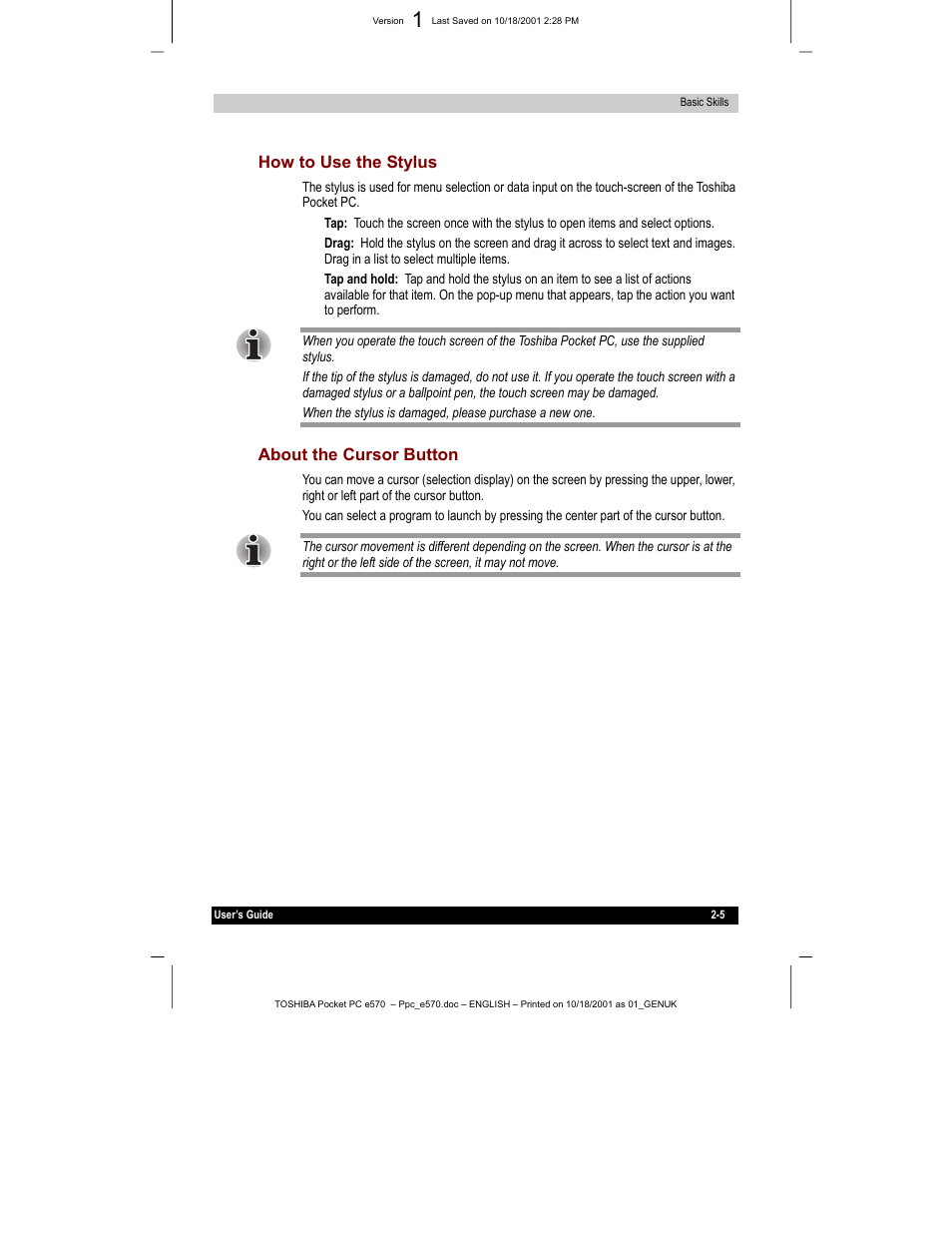 Toshiba e570 User Manual | Page 18 / 109