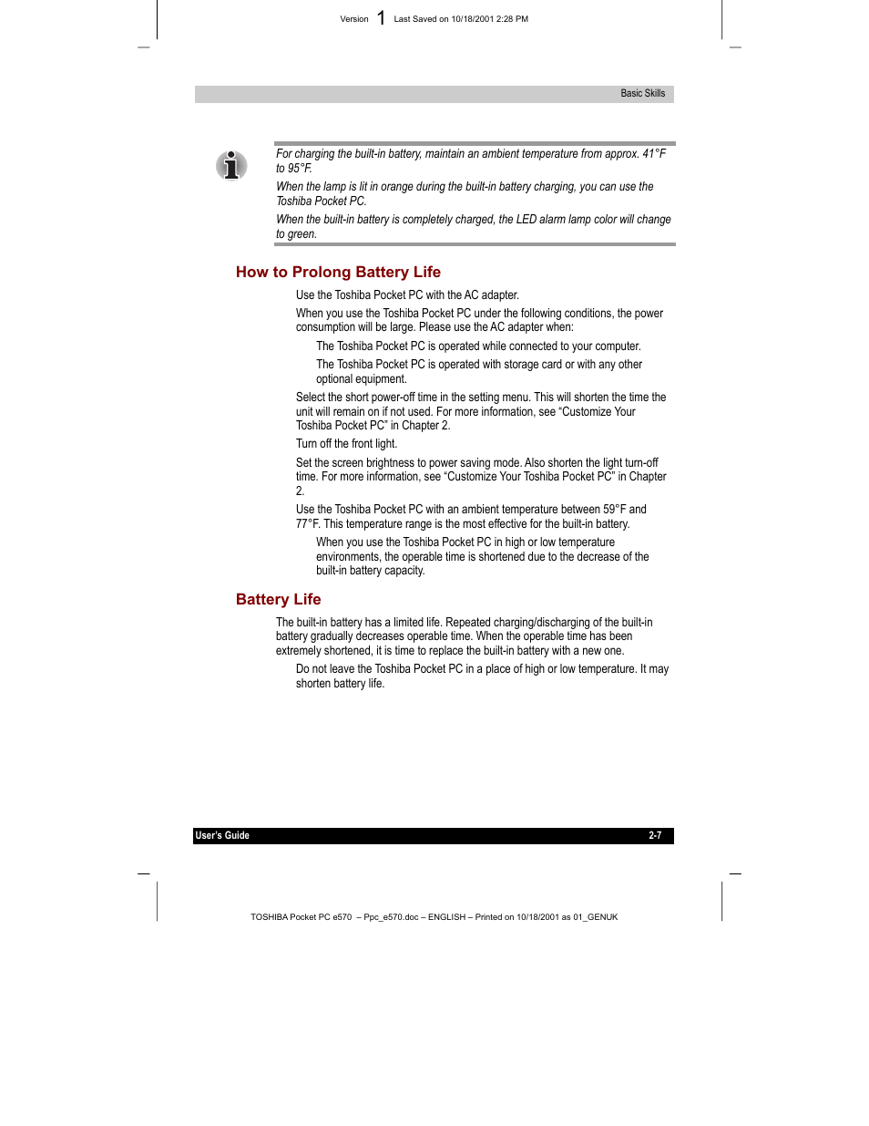 Toshiba e570 User Manual | Page 20 / 109