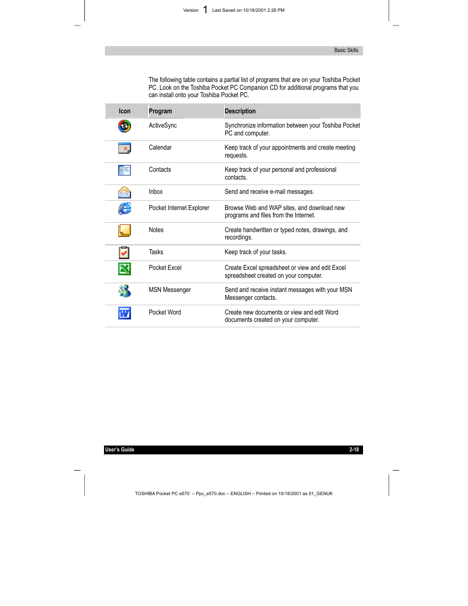 Toshiba e570 User Manual | Page 31 / 109