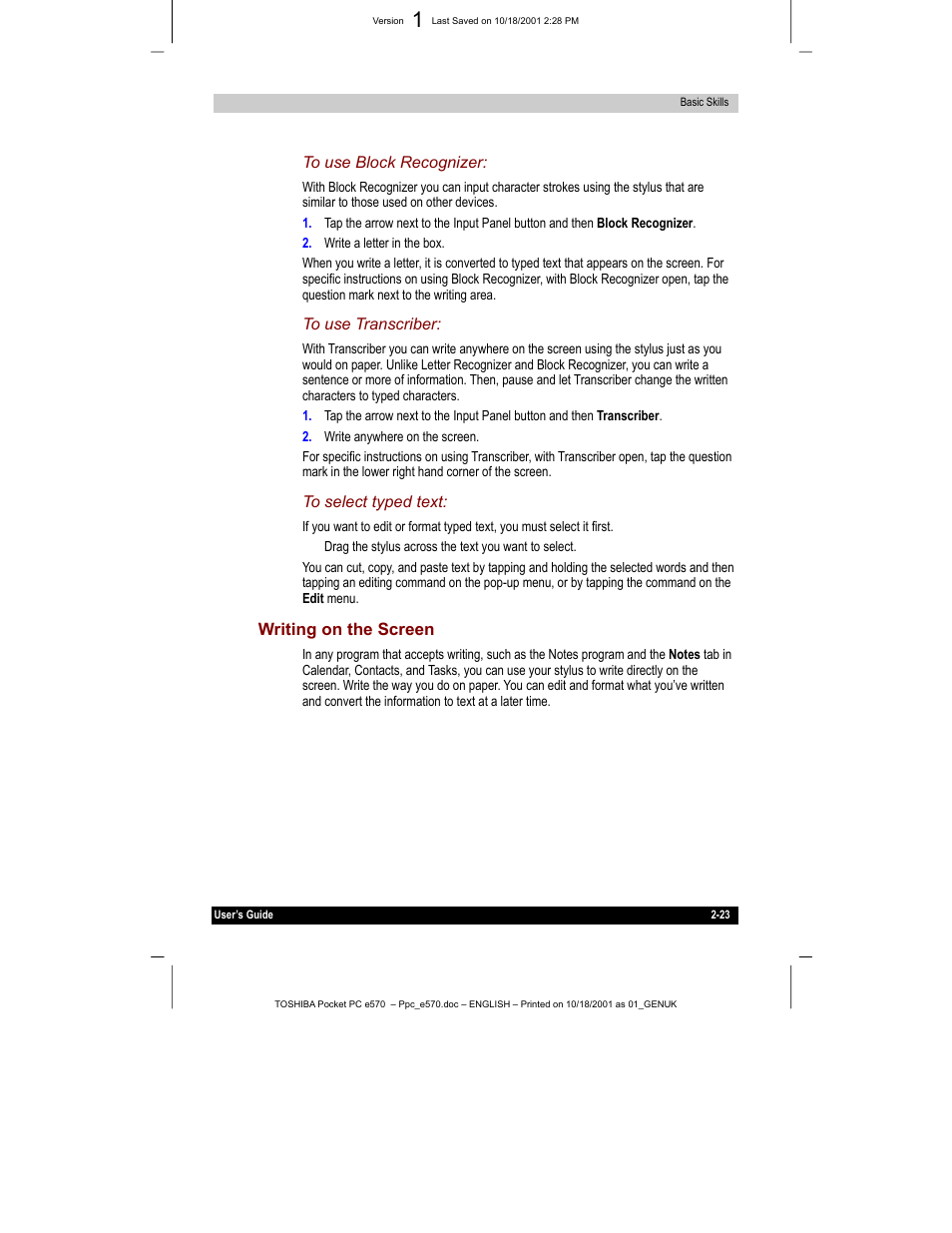 Toshiba e570 User Manual | Page 36 / 109