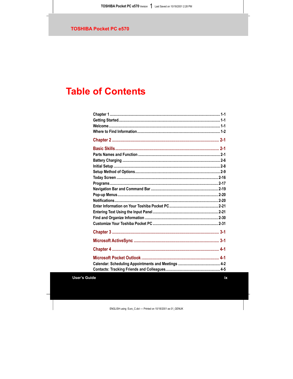Toshiba e570 User Manual | Page 9 / 109