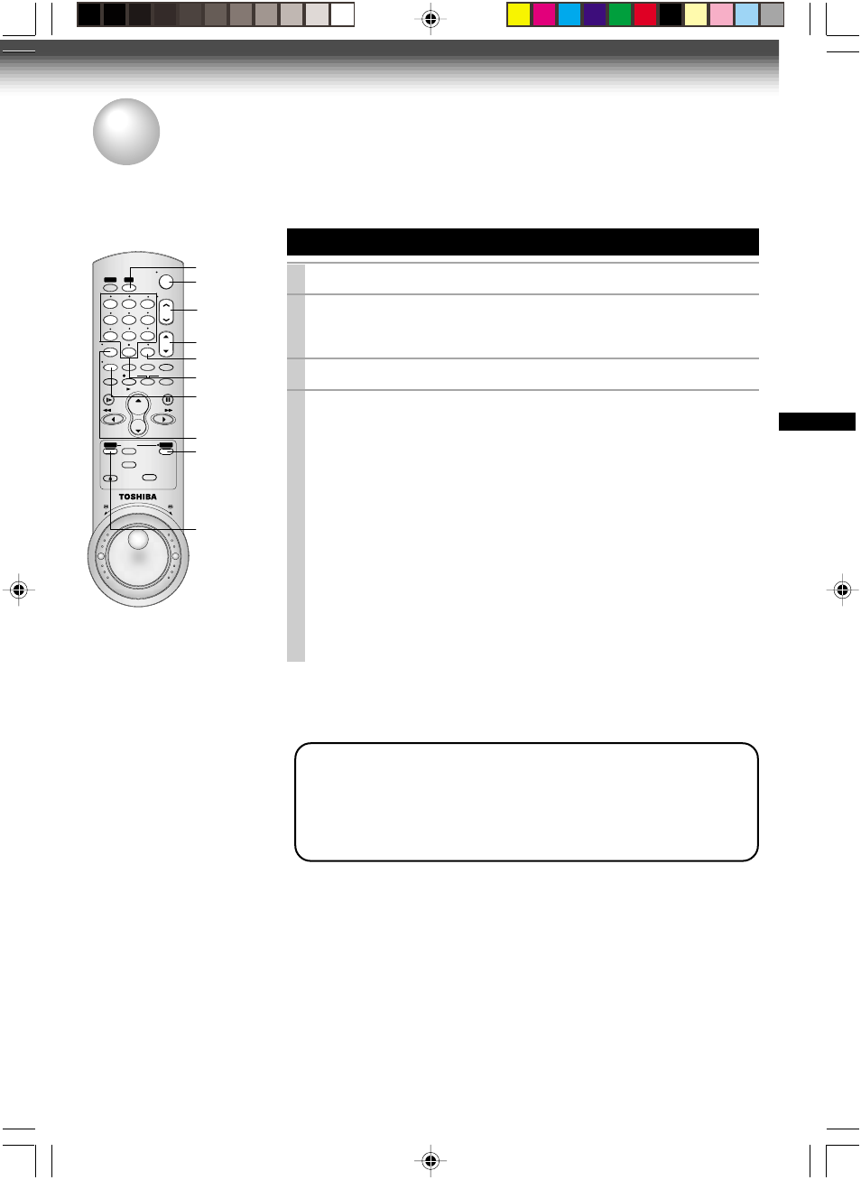 Additional information, Multi brand remote control, Setting tv control codes | Release prog | Toshiba W-627 User Manual | Page 29 / 34