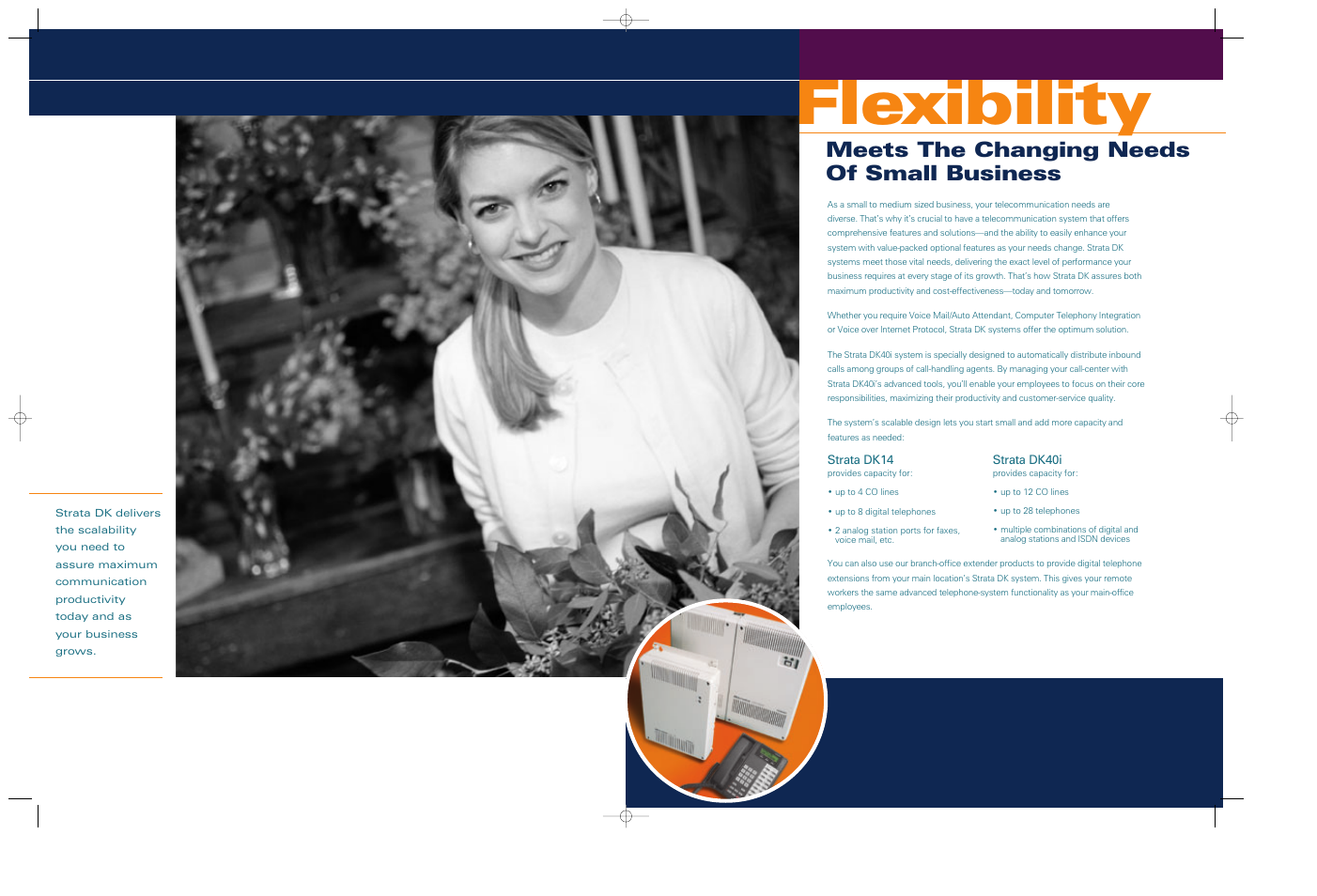 Flexibility, Meets the changing needs of small business | Toshiba DK40i User Manual | Page 2 / 7