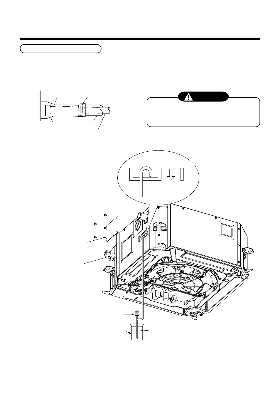 Caution, Drain piping work | Toshiba MMU-AP0071MH User Manual | Page 14 / 32