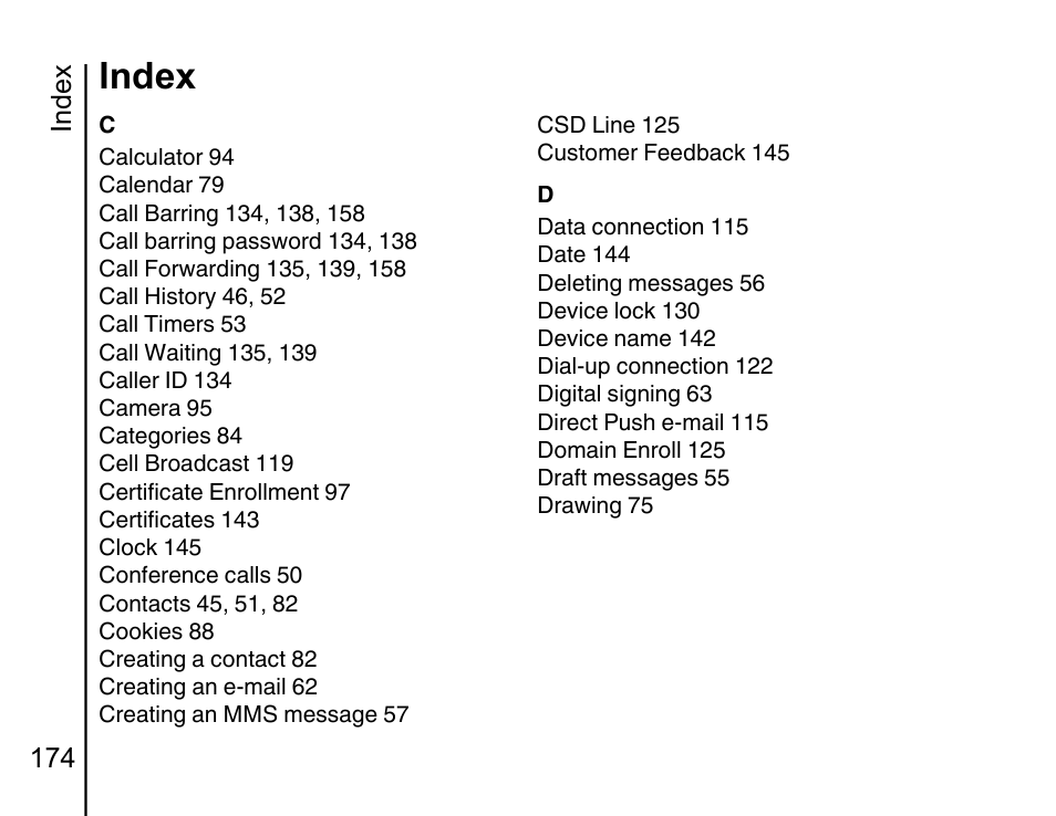 Index, Index 174 | Toshiba Portege G810 User Manual | Page 175 / 180