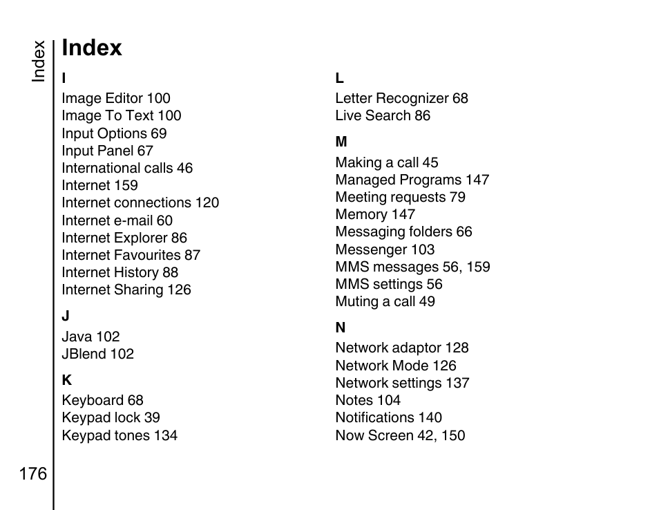 Index, Index 176 | Toshiba Portege G810 User Manual | Page 177 / 180