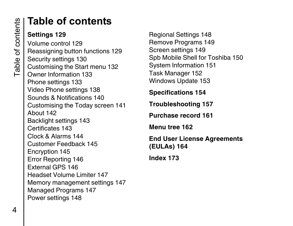 Toshiba Portege G810 User Manual | Page 5 / 180