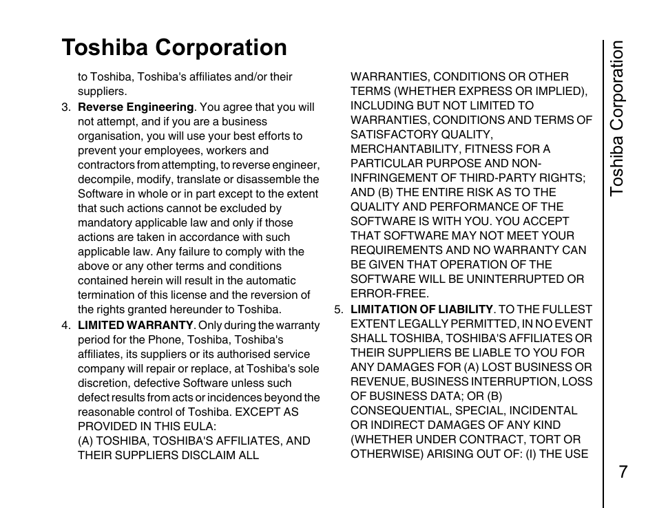 Toshiba corporation, Toshiba corporation 7 | Toshiba Portege G810 User Manual | Page 8 / 180