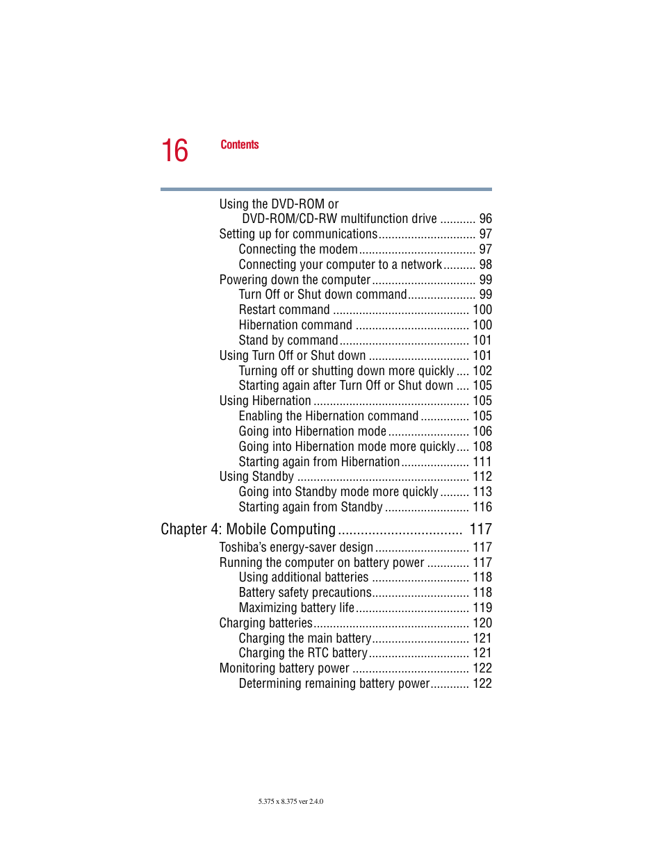 Toshiba 2400 User Manual | Page 16 / 300