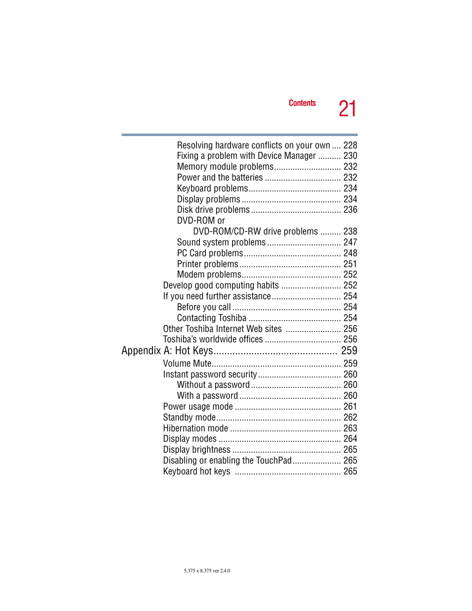 Toshiba 2400 User Manual | Page 21 / 300