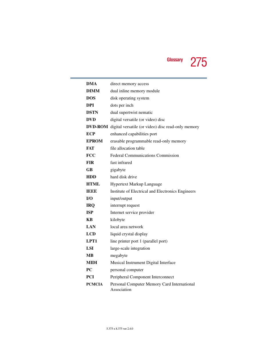 Toshiba 2400 User Manual | Page 275 / 300