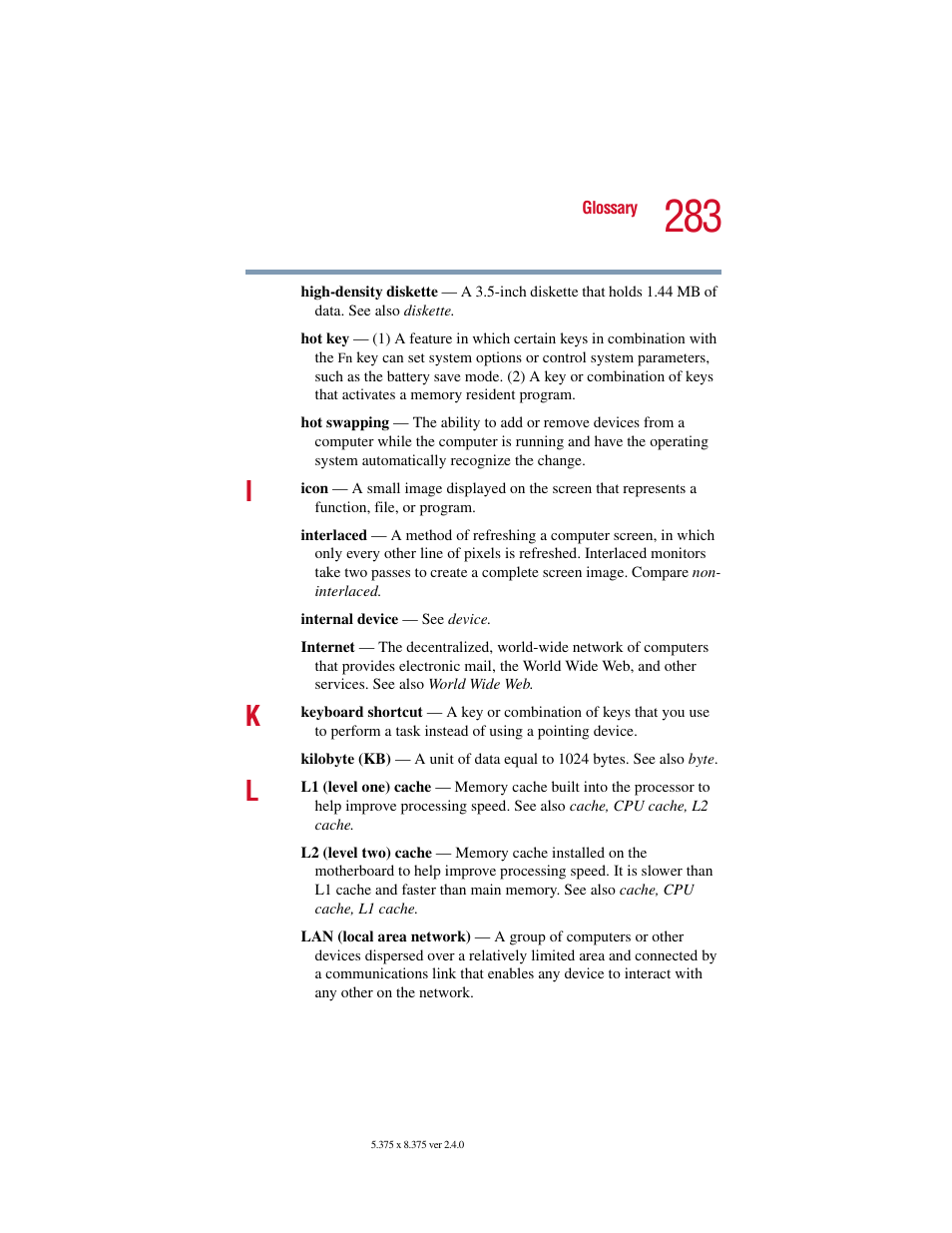 Toshiba 2400 User Manual | Page 283 / 300