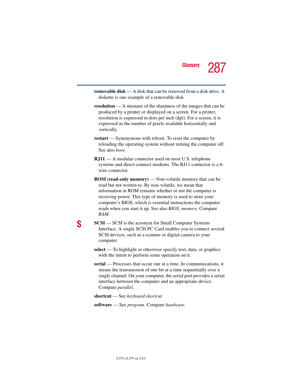 Toshiba 2400 User Manual | Page 287 / 300