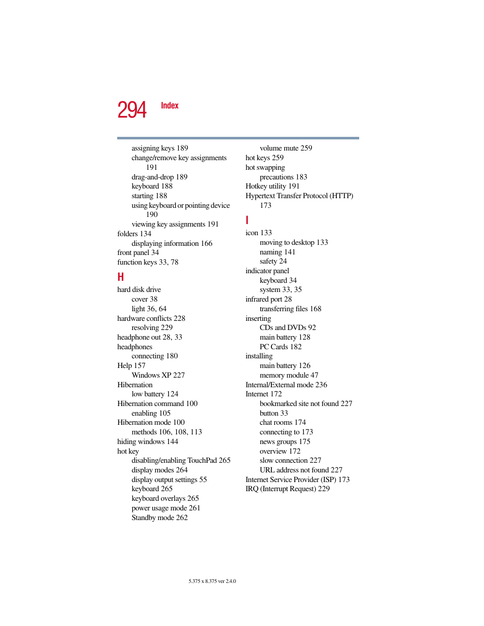 Toshiba 2400 User Manual | Page 294 / 300