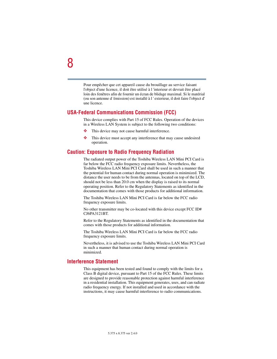 Toshiba 2400 User Manual | Page 8 / 300