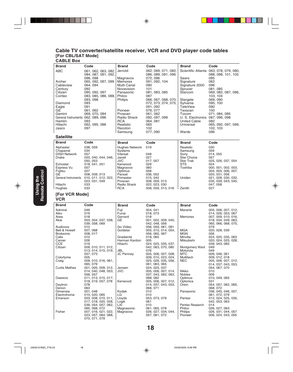 Toshiba 26HF85 User Manual | Page 18 / 44