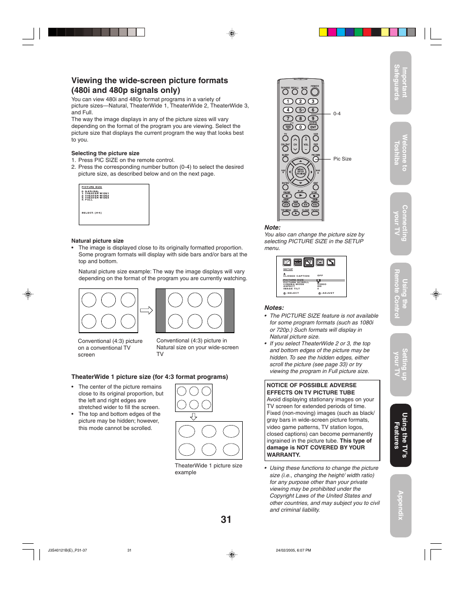 Toshiba 26HF85 User Manual | Page 31 / 44