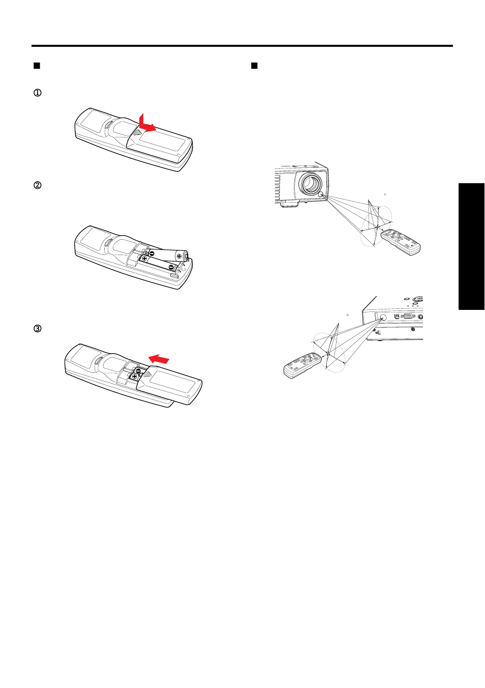 Preparing and using the remote control, 21 pre p arations | Toshiba TDP-PX10 User Manual | Page 21 / 52