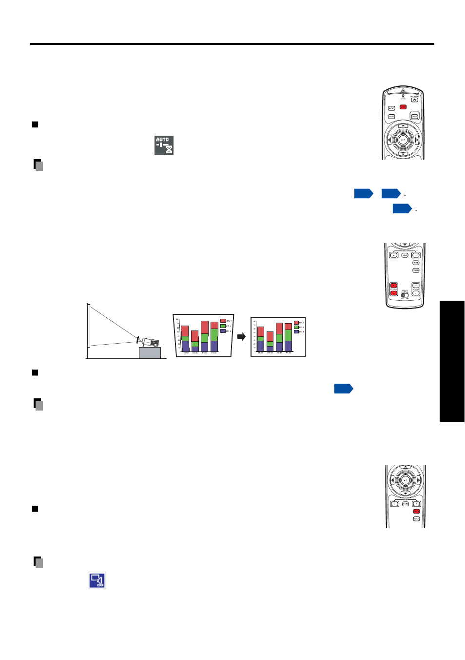 Using handy features, Using auto setting (for computer input only), Correcting the keystone distortion | 31 operations | Toshiba TDP-PX10 User Manual | Page 31 / 52