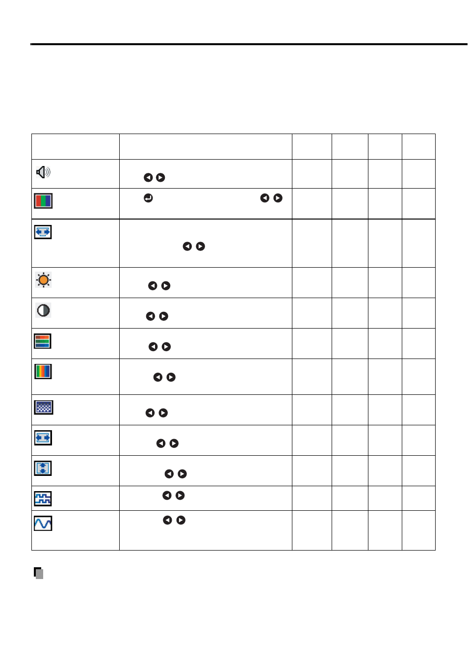 Using the menus (continued), Image adjustment menu | Toshiba TDP-PX10 User Manual | Page 34 / 52