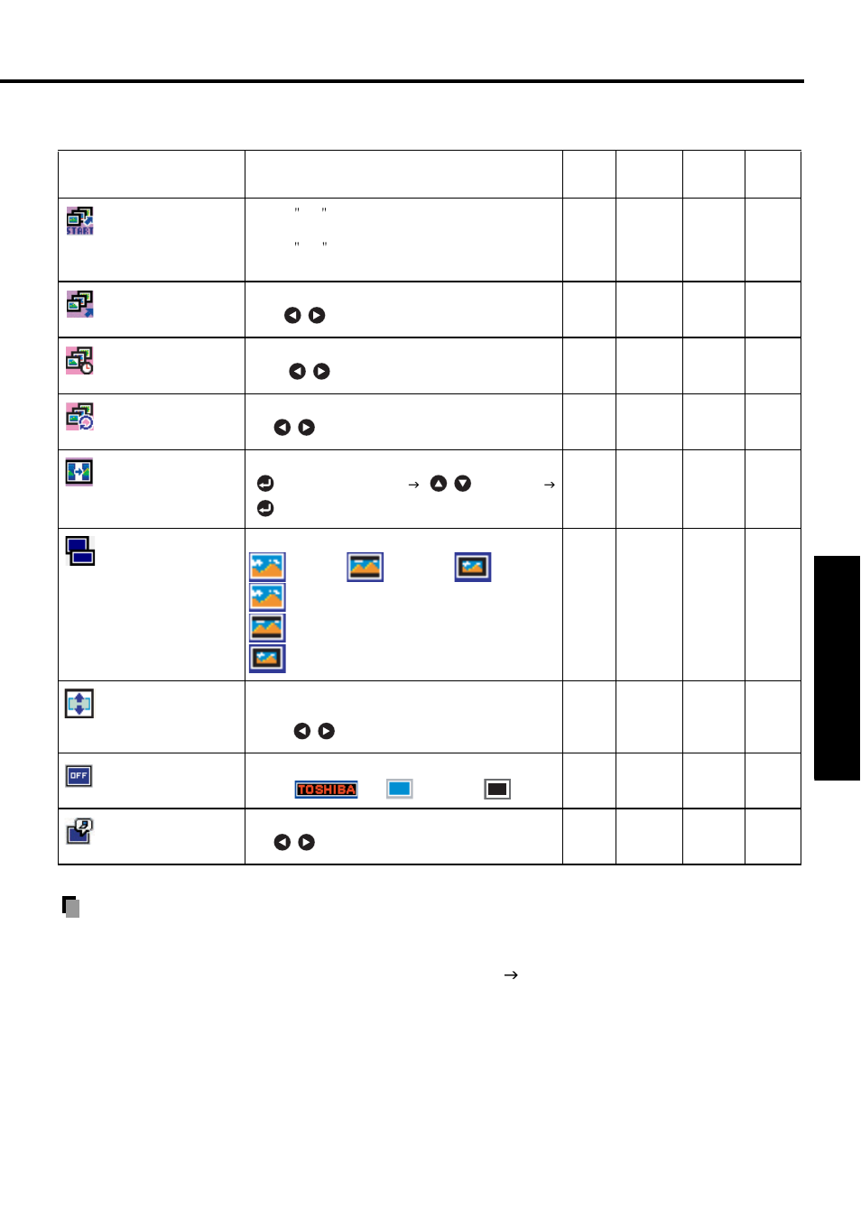 Display setting menu, 35 operations | Toshiba TDP-PX10 User Manual | Page 35 / 52