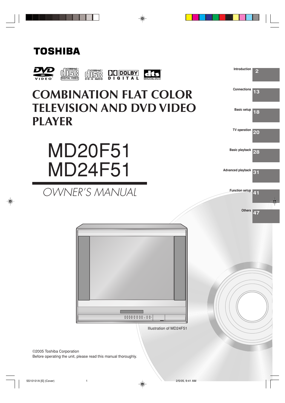 Toshiba MD24F51 User Manual | 56 pages