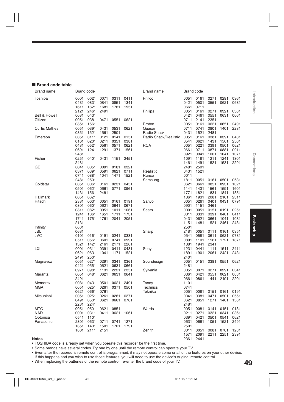 Toshiba RD-XS35SC User Manual | Page 49 / 56