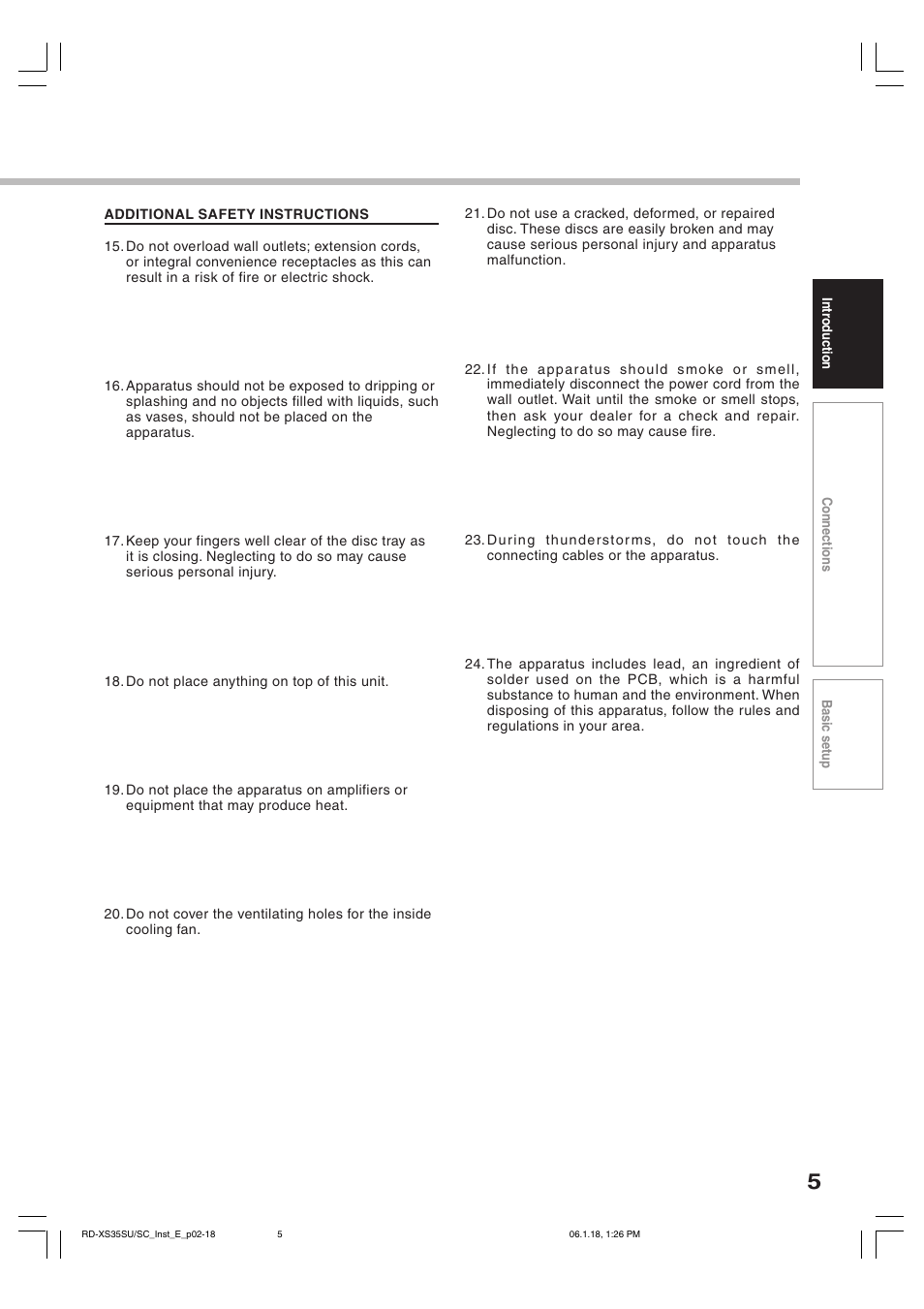 Toshiba RD-XS35SC User Manual | Page 5 / 56