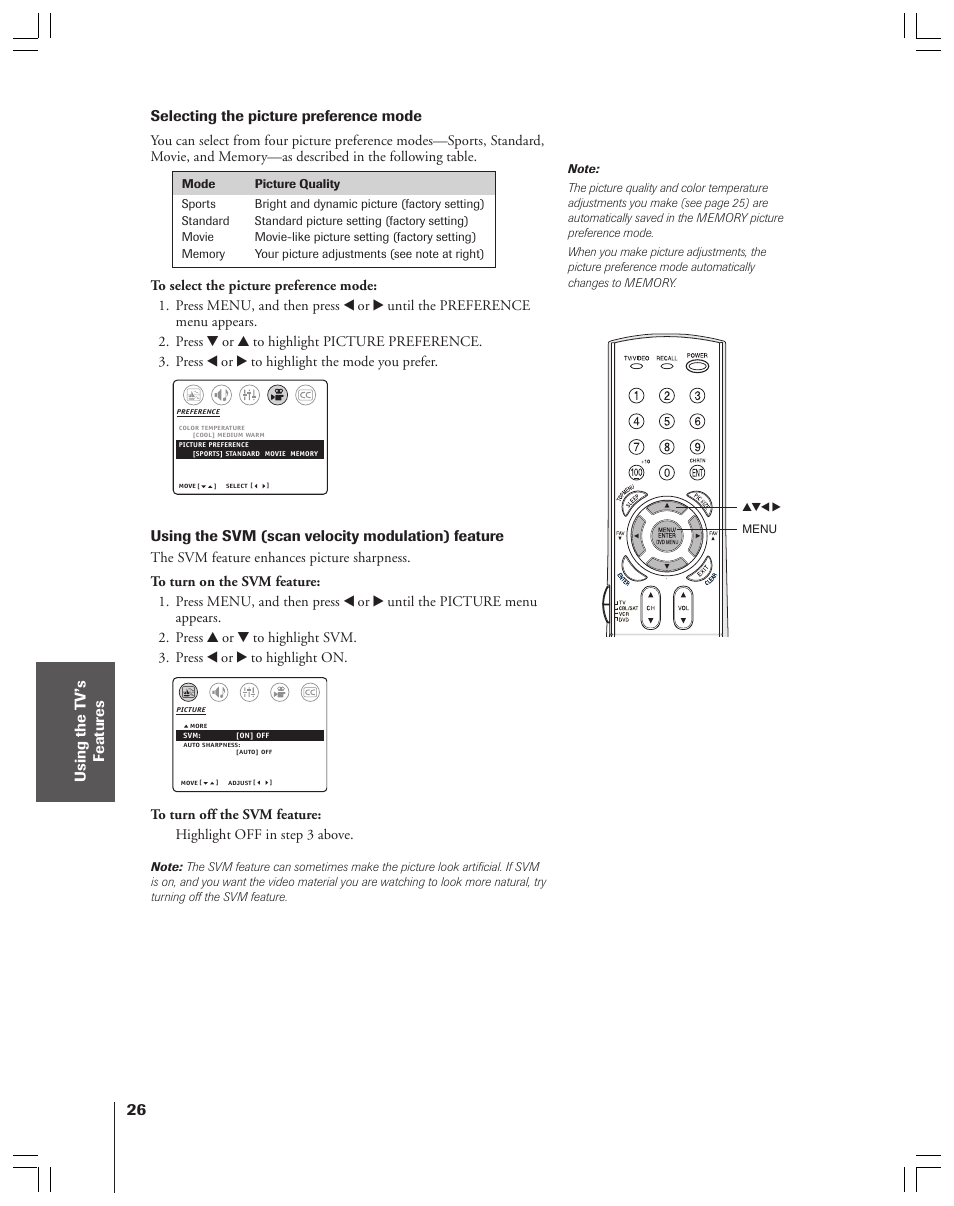Toshiba 36AF53 User Manual | Page 26 / 48